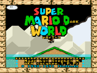 Super Mario Dark World part 3 Title Screen